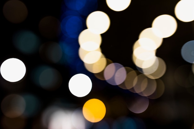 Abstract circular lights blurred bokeh holiday background