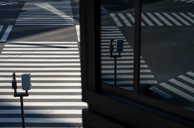 Abstract city building shadows