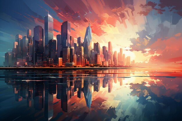 abstract cityscape illustration