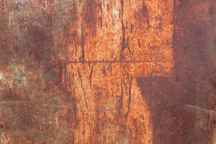 Free Photo abstract close-up of rusty metallic wallpaper