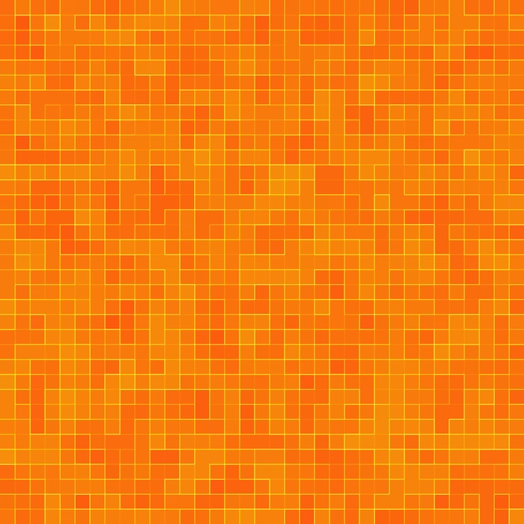 Free Photo abstract colorful geometric pattern, orange, yellow and red stoneware mosaic texture background, modern style wall background.