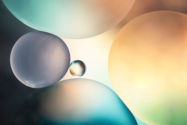 Free photo abstract colorful glowing spheres