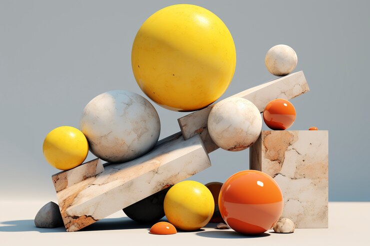 Free Photo abstract creation made from 3d geometric shapes