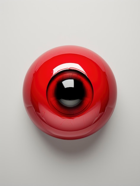 Бесплатное фото Абстрактная творческая 3d сфера с эффектом глаз