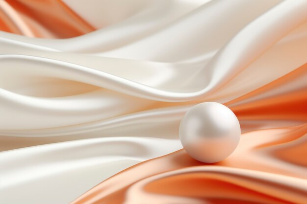 abstract creative 3d sphere with fabric