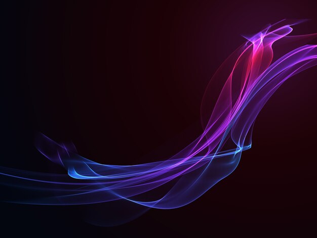 Abstract dark background with flowing colouful waves