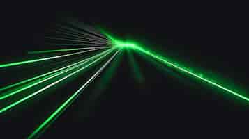 Free photo abstract dark background with green lines generative ai