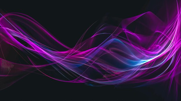 Abstract dark background with purple lines generative AI