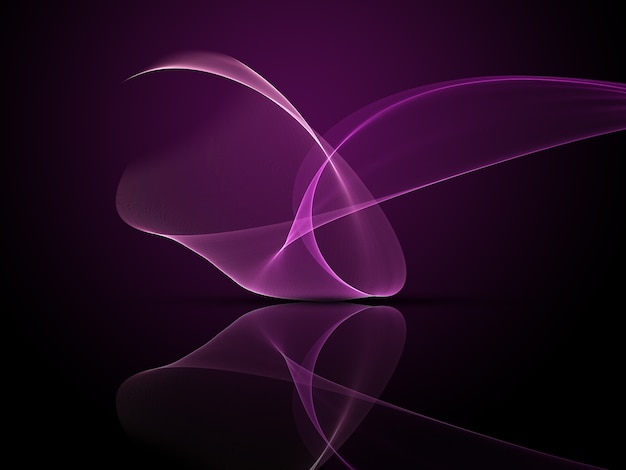 Abstract design of purple flowing lines