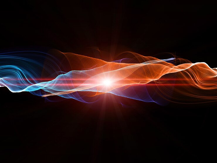 Free Photo abstract design with flowing lines in hot and cold colours