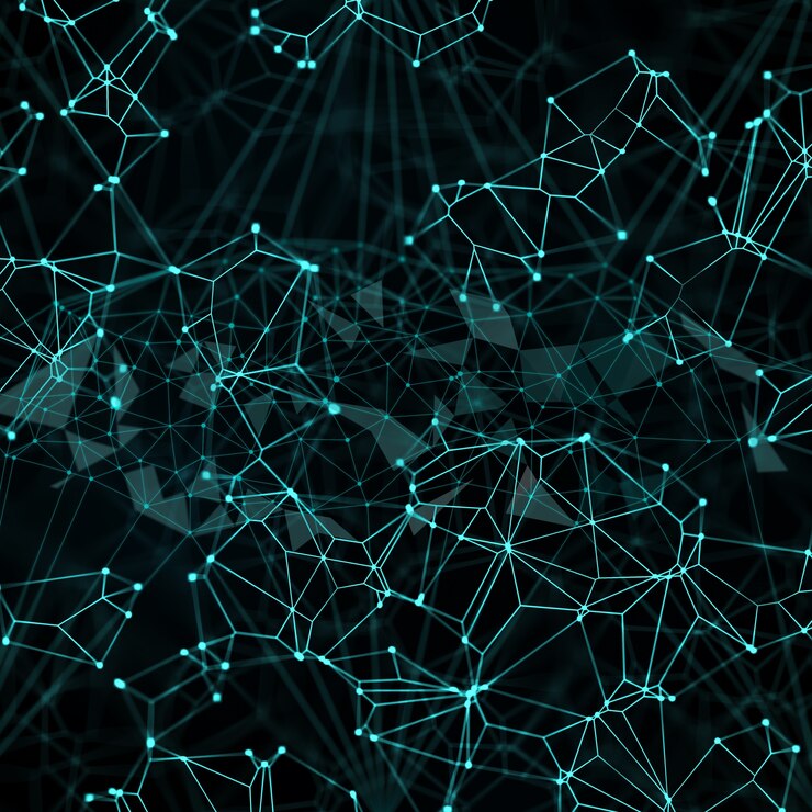 Free Photo abstract digital background with connecting dots and lines