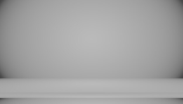 Abstract Empty Dark White Grey gradient with Black solid vignette lighting Studio wall and floor background well use as backdrop. Background empty white room with space for your text and picture