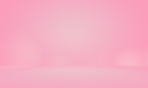 추상적으로 비어 있는 부드러운 밝은 분홍색 스튜디오 룸 배경, 제품 디스플레이, 배너, 템플릿을 위한 몽타주로 사용합니다.
