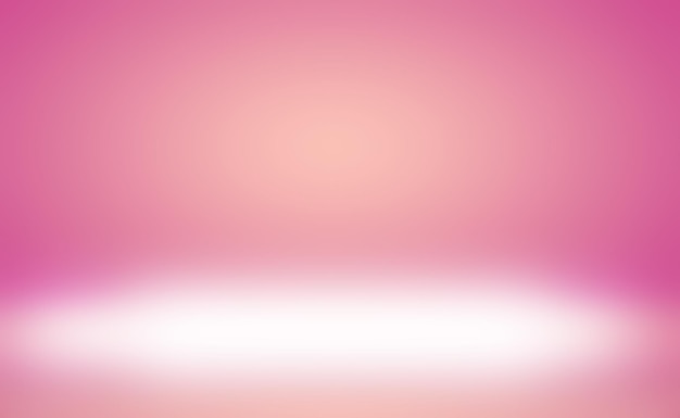 Абстрактный пустой гладкий светло-розовый фон комнаты студии используется в качестве монтажа для отображения продукта