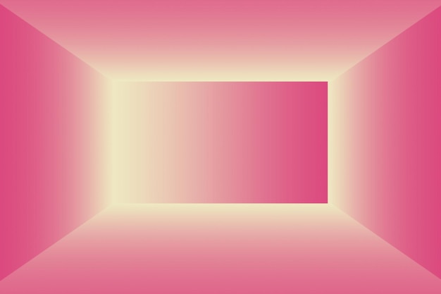 제품 디스플레이 배너템플릿에 대한 몽타주로 사용하는 추상 비어 있는 부드러운 밝은 분홍색 스튜디오 룸 배경
