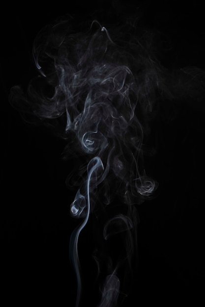 Free photo abstract faded white smoke on black backdrop