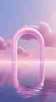 Free photo abstract fantasy landscape with color of the year purple tones