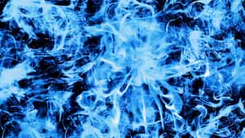 Free photo abstract fire desktop wallpaper, blue realistic burning flame image