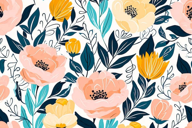 抽象的な花のアートの背景テンプレート植物水彩つぼみのベクトル花のイラスト葉パステル トーン フレームのシームレスなパターン牡丹結婚式招待状グリーティング カードまたはポスター