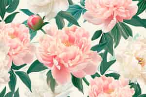 無料写真 抽象的な花のアートの背景テンプレート植物水彩つぼみのベクトル花のイラスト葉パステル トーン フレームのシームレスなパターン牡丹結婚式招待状グリーティング カードまたはポスター