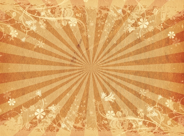 Free Photo abstract floral design on grunge style starburst background
