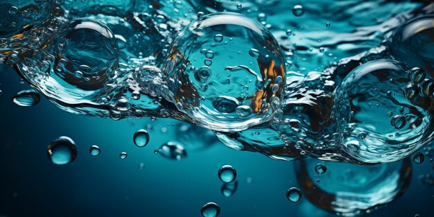 Abstract Flow of Water with Bubble Texture