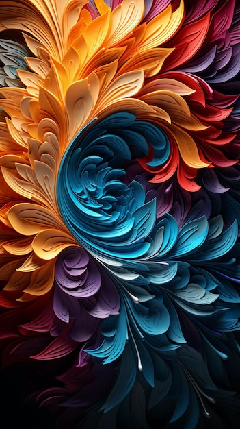 Free photo abstract flower swirl wallpaper