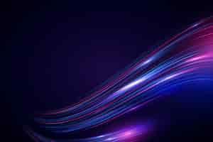Free photo abstract flowing neon wave background