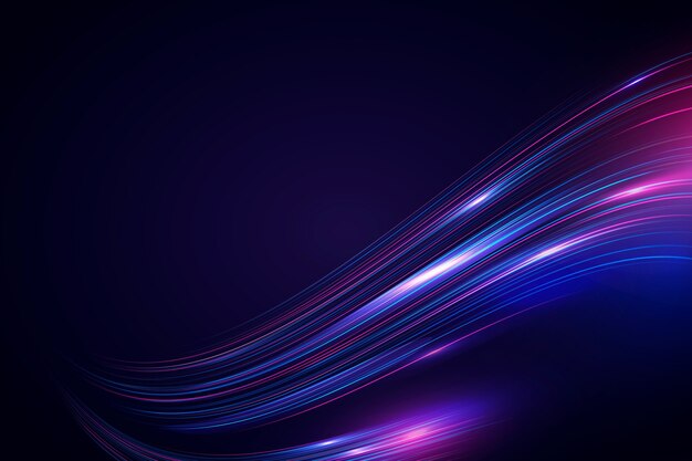 Abstract flowing neon wave background