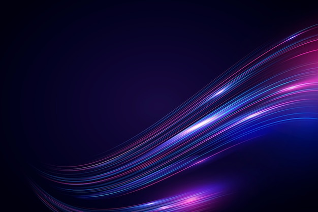 Abstract flowing neon wave background