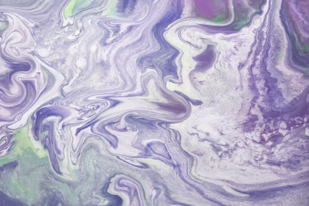 抽象的​な​流体​アート​の​背景​紫​と​白​の​色​。​紫色​の​グラデーション​と​スプラッシュ​と​キャンバス上​の​液体​アクリル画​。