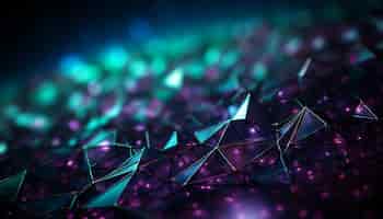Foto gratuita gemma futuristica astratta a forma di diamante con un vivace motivo multicolore generato dall'intelligenza artificiale