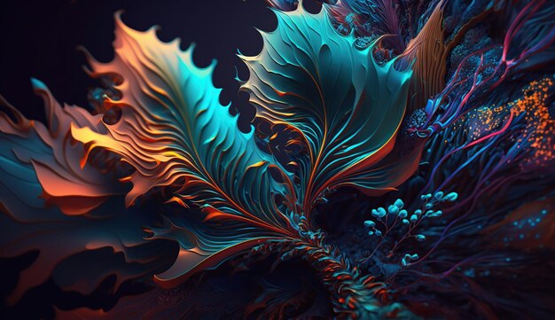 Abstract geometric background with liquid shapes Generative Ai