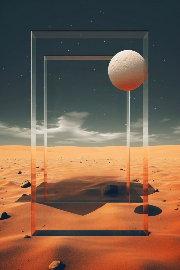 Free Photo abstract geometric shape sculpture
