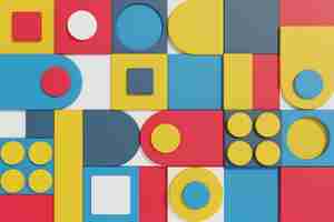 Free photo abstract geometric shapes wallpaper