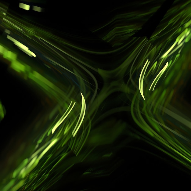 Abstract green reflections background