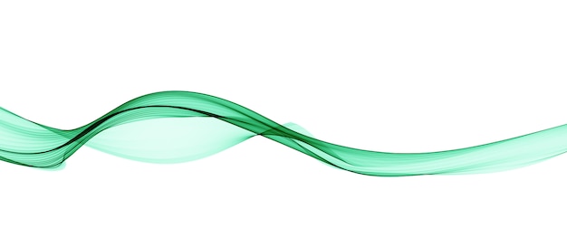 Abstract green smooth wave lines