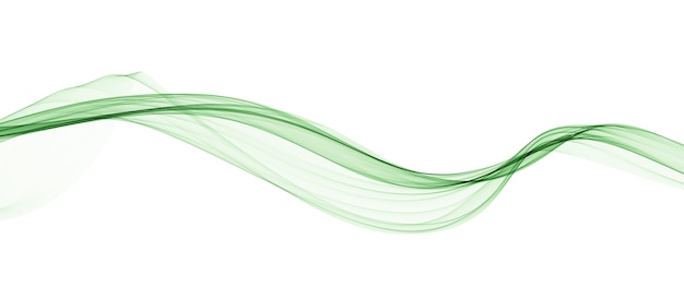 Abstract green smooth wave lines