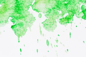 abstract green watercolor texture stain with splashes and spatters