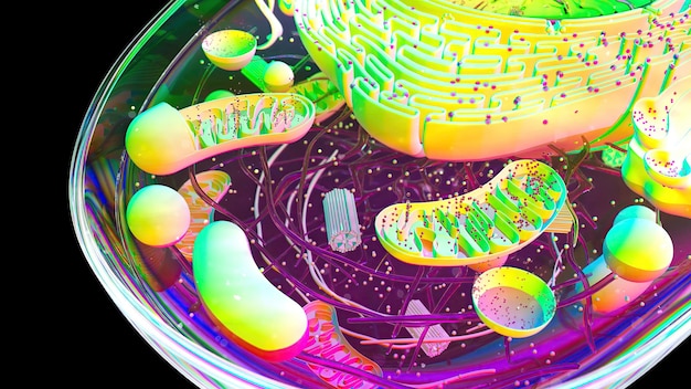 Free photo abstract illustration of the biological cell