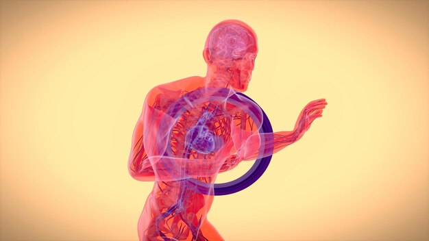 abstract illustration of a heart attack