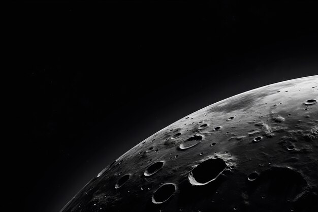 Free photo abstract landscape with photorealistic view of moon