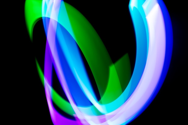 Abstract light painting in the dark