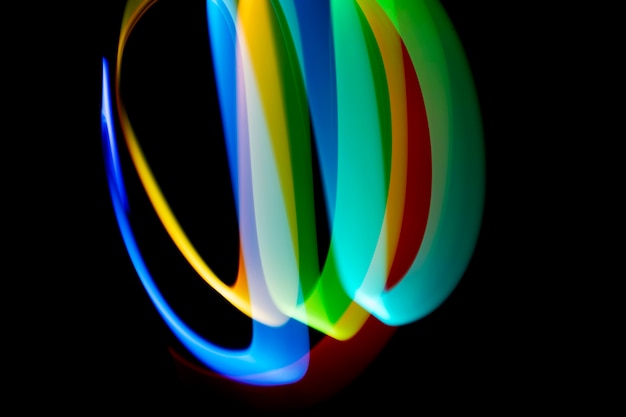 Abstract light painting in the dark