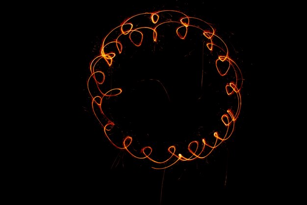 Abstract light painting in the dark