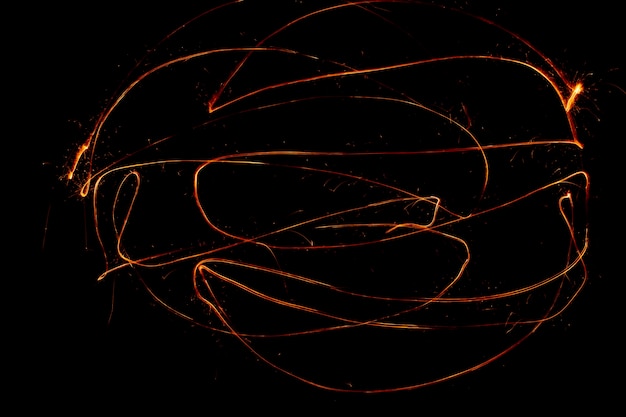 Free photo abstract light painting in the dark
