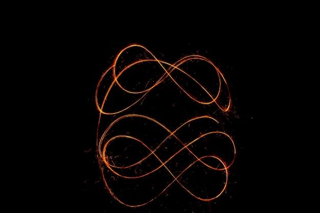 Abstract light painting in the dark