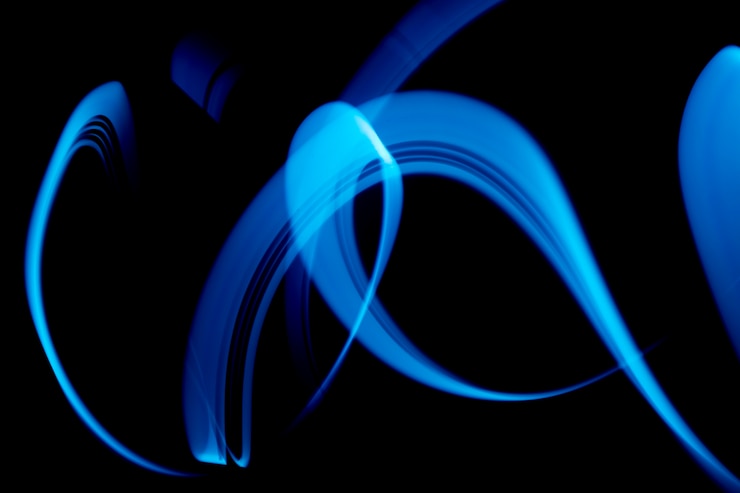 Free Photo abstract light painting in the dark