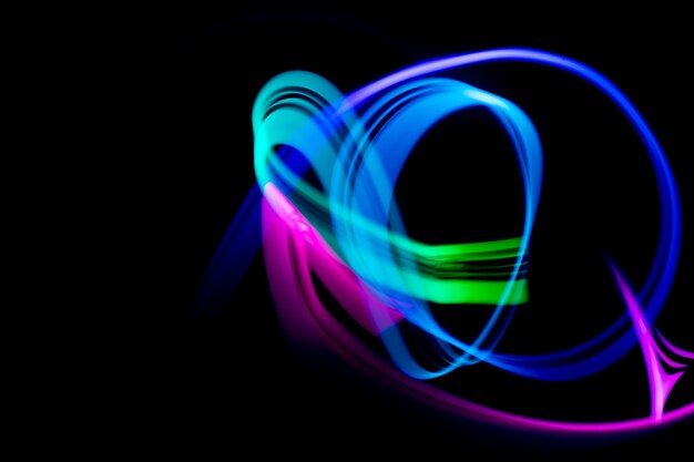 Abstract light painting in the dark