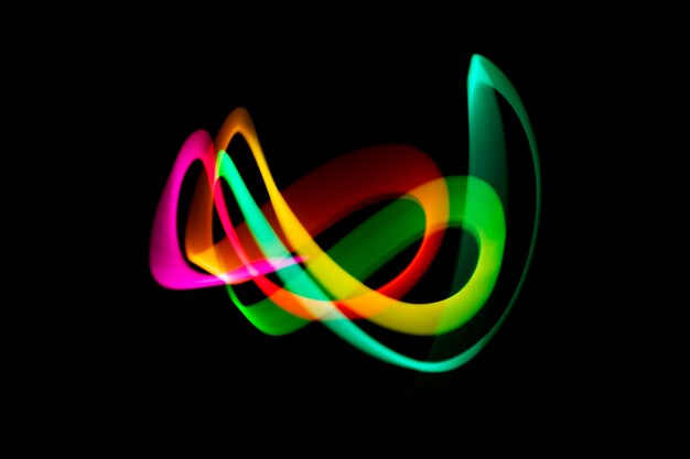 Abstract light painting in the dark